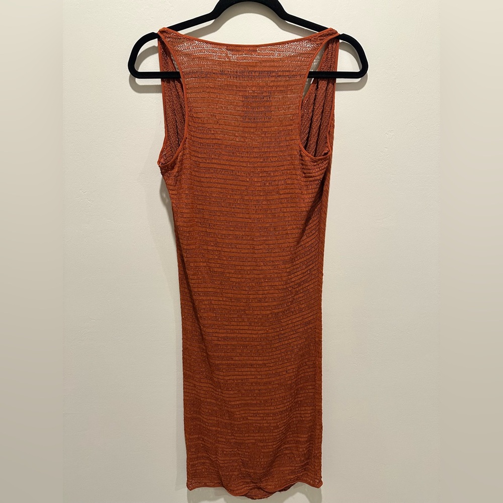 Donna Karan Textured Rust Sleeveless Dress NWT - Picture 4 of 4